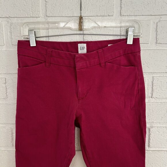 Gap Slim City Crop Pants Vibrant Pink Womens Size 4 Regular Pockets - Picture 1 of 12